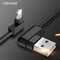 L Bending Cable for iPhone cables,USAMS Game Data Line USB Phone Charger cable Data Sync charging cable for lightning iOS 12 11-Black-1.2m-JadeMoghul Inc.