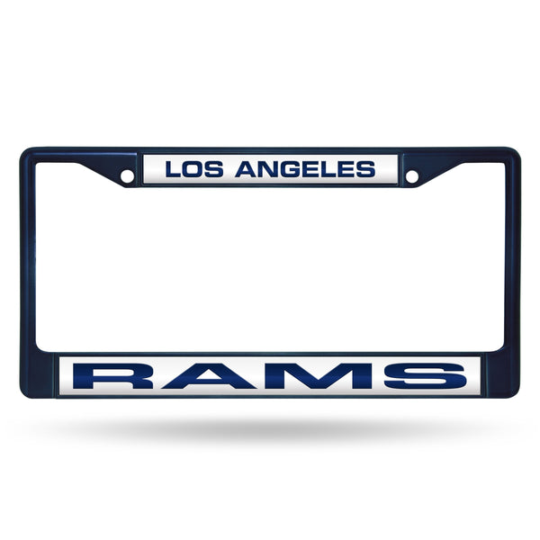 License Plate Frames La Rams Laser Chrome Frame