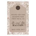 Lace Medley Napkin Tag Charcoal (Pack of 1)-Wedding Table Decorations-Black-JadeMoghul Inc.