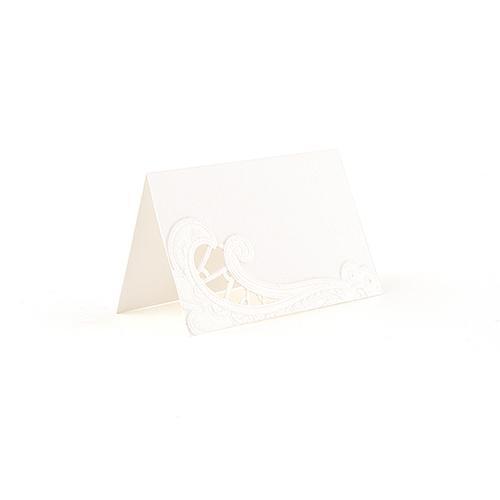 Lace Opulence Laser Embossed Place Cards (Pack of 20)-Table Planning Accessories-JadeMoghul Inc.