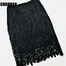 Lace Skirt Women Elegant Summer High Waist Pencil Skirts 2017 Fall Fashion Korean Style Hollow Out Office Ladies Female Clothing-Black-S-JadeMoghul Inc.