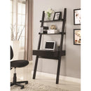 Ladder Desk With One Drawer, Cappuccino-Desks and Hutches-Cappuccino-MDF-JadeMoghul Inc.