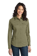 Ladies Port Authority Ladies Stain-Release Roll Sleeve Twill Shirt. L649 Port Authority