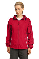 Ladies Sport-Tek Ladies Colorblock Hooded Raglan Jacket. LST76 Sport-Tek