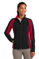 Ladies Sport-Tek Ladies Colorblock Soft Shell Jacket. LST970 Sport-Tek