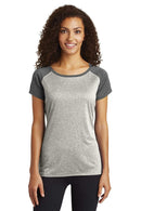 Ladies Sport-Tek Ladies Heather-On-Heather Contender Scoop Neck Tee. LST362 Sport-Tek
