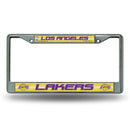 Car License Plate Frame Lakers Bling Chrome Frame