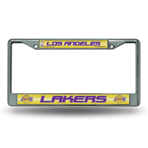 Car License Plate Frame Lakers Bling Chrome Frame
