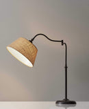 Lamps Contemporary Table Lamps - 12.5" X 23" X 27" Bronze Metal Table Lamp HomeRoots