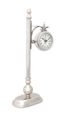 Lamps Cool Lamps - 8" x 3.75" x 16.25" Brass/ Alum. Lamp Post Clock One Sided HomeRoots