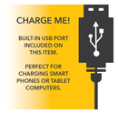 Lamps Cute Lamps - 8" X 14" X 21" Black Metal Wireless Charging Desk Lamp HomeRoots
