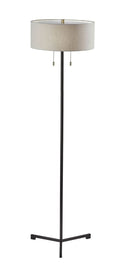 Lamps Decorative Lamps - 16" X 16" X 60" Black Metal Floor Lamp HomeRoots