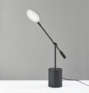 Lamps Decorative Lamps - 28" X 6" X 45.5-64" Black Metal LED Floor Lamp HomeRoots