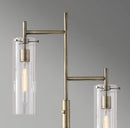 Lamps Kitchen Lamps - 19" X 10" X 64.25" Brass Metal Floor Lamp HomeRoots
