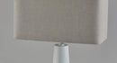 Lamps Modern Table Lamps - 16" X 8" X 25.5" White Metal Table Lamp HomeRoots