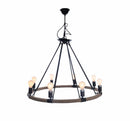 Lamps Rustic Lamps - 32" x 37" x 32" 8 Bulbs, Rope - Pendant Lamp HomeRoots