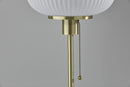 Lamps Table Lamps For Living Room - 10" X 10" X 22" Antique Brass Glass/Metal Table Lamp HomeRoots