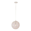 Lamps Table Lamps For Living Room - 11.8" X 11.8" X 11.8" Aluminum Chrome Ceiling Lamp HomeRoots