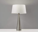 Lamps Table Lamps For Living Room - 13" X 13" X 22" Brushed Steel Metal 2 Pc. Table Lamp Bonus Pack HomeRoots