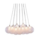 Lamps Table Lamps For Living Room - 17.7" X 17.7" X 39.4" Clear Glass Chrome Ceiling Lamp HomeRoots