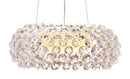 Lamps Table Lamps For Living Room - 17.7" x 17.7" x 7.5" Clear, Acrylic, Chrome, Ceiling Lamp HomeRoots