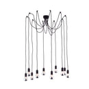 Lamps Table Lamps For Living Room - 21.7" X 21.7" X 59" Black Phenolic Painted Metal Ceiling Lamp HomeRoots