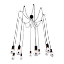 Lamps Table Lamps For Living Room - 21.7" X 21.7" X 59" Black Phenolic Painted Metal Ceiling Lamp HomeRoots