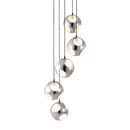 Lamps Table Lamps For Living Room - 23.6" X 23.6" X 68" Chrome Shower Ceiling Lamp HomeRoots