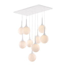 Lamps Table Lamps For Living Room - 35.4" X 19.7" X 86.6" Frosted Glass Metal Ceiling Lamp HomeRoots