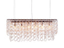 Lamps Table Lamps For Living Room - 36.6" x 10" x 17" Clear, Glass, Chrome, Stream Ceiling Lamp HomeRoots