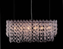 Lamps Table Lamps For Living Room - 36.6" x 10" x 17" Clear, Glass, Chrome, Stream Ceiling Lamp HomeRoots