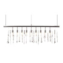 Lamps Table Lamps For Living Room - 47.4" X 1" X 13.3" Crystal Chrome Ceiling Lamp HomeRoots