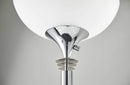 Lamps Torchiere Lamp - 14" X 14" X 71.5" Chrome Metal 300W Torchiere HomeRoots