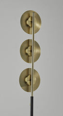 Lamps Unique Lamps - 10" X 10" X 64" Black Metal LED Floor Lamp HomeRoots