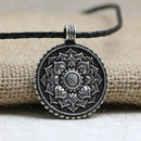 LANGHONG 1pcs Retro Tibet Spiritual Necklace Tibet Mandala pendant Necklace geometry amulet Religious jewelry-With Metal Chain-JadeMoghul Inc.