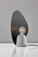 Lanterns Black Lantern - 8.75" X 5" X 12.75" Black Concrete Table Lantern HomeRoots