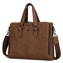 Laptop Briefcase Bag Fashion Men Leather Bag Famous Brand Shoulder Messenger Bags Causal Handbag Male-Brown-Russian Federation-JadeMoghul Inc.