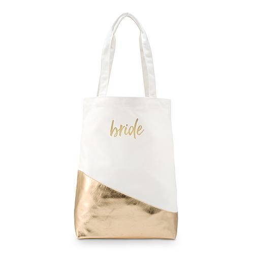 Large Canvas Tote Bag with Metallic Gold - Bridal Style Foiling (Pack of 1)-Personalized Gifts for Women-JadeMoghul Inc.