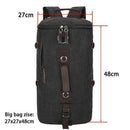 Large capacity Travel Backpack - Men Canvas Bags - Bucket Bag-black large-JadeMoghul Inc.