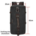 Large capacity Travel Backpack - Men Canvas Bags - Bucket Bag-black small-JadeMoghul Inc.
