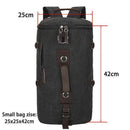 Large capacity Travel Backpack - Men Canvas Bags - Bucket Bag-black small-JadeMoghul Inc.