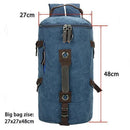 Large capacity Travel Backpack - Men Canvas Bags - Bucket Bag-blue large-JadeMoghul Inc.