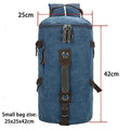 Large capacity Travel Backpack - Men Canvas Bags - Bucket Bag-blue small-JadeMoghul Inc.