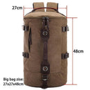 Large capacity Travel Backpack - Men Canvas Bags - Bucket Bag-coffee large-JadeMoghul Inc.