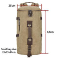 Large capacity Travel Backpack - Men Canvas Bags - Bucket Bag-khaki small-JadeMoghul Inc.
