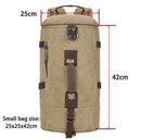 Large capacity Travel Backpack - Men Canvas Bags - Bucket Bag-khaki small-JadeMoghul Inc.
