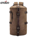 Large capacity Travel Backpack - Men Canvas Bags - Bucket Bag-khaki small-JadeMoghul Inc.