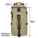 Large capacity Travel Backpack - Men Canvas Bags - Bucket Bag-light green large-JadeMoghul Inc.