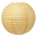 Large Eyelet Paper Lantern - Apricot (Pack of 1)-Wedding Reception Decorations-JadeMoghul Inc.