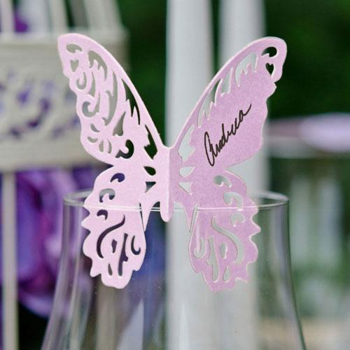 Laser Expressions Butterfly Die Cut Card Standard Paper Lavender (Pack of 12)-Table Planning Accessories-JadeMoghul Inc.